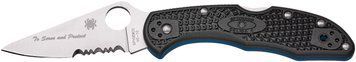 Ніж Spyderco Delica 4 Lightweight Thin Blue Line Напівсерейтор Limited Edition C11FPSBKBL 871483 фото