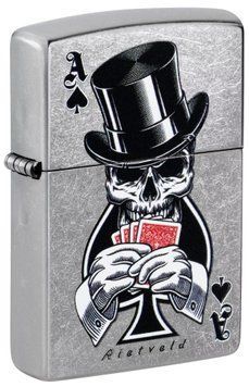 Запальничка Zippo Rietveld Ace of Spades Street Chrome 47112 77890095 фото