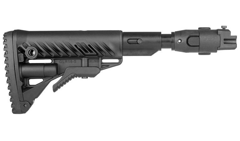 Приклад складаний FAB Defense M4 з компенсатором віддачі для АКМ / AK-47 / АК-74 Чорний 7000460 фото
