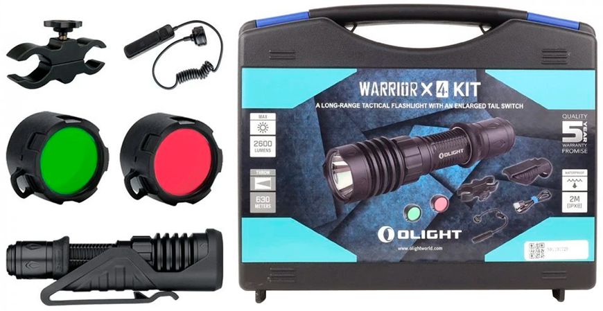 Набір Olight Warrior X 4 KIT Matte Black Warrior X 4 KIT 23704377 фото