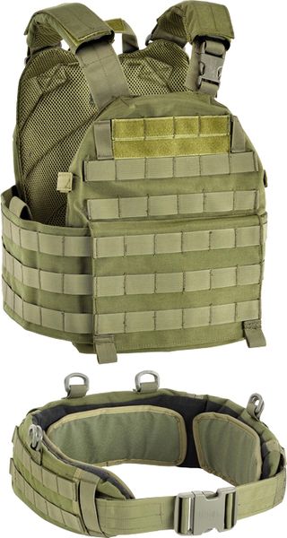 Жилет тактичний Defcon5 Carrier Vest із поясом OD Green 14220267 фото