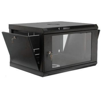 19" 6U, 600x400x373мм акрилове скло, чорна Шафа 99-10026232 фото