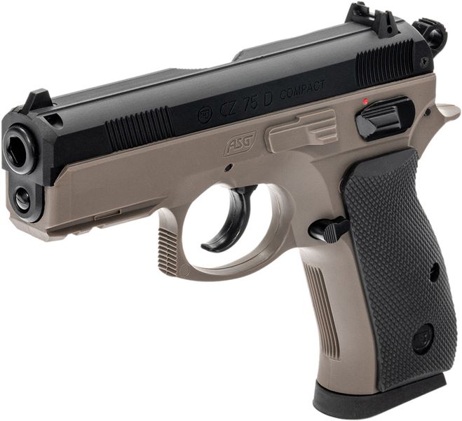 Пистолет страйкбольный ASG CZ 75D Compact FDE калибр 6 мм 23704127 фото