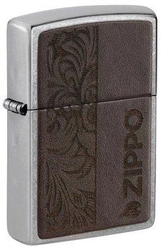 Запальничка Zippo 49920 Brown Leather Emblem - Zippo Design - Коричнева шкіра 77890077 фото