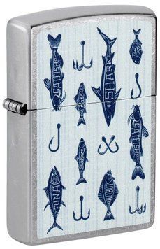 Запальничка Zippo Street Chrome Fishing Lures 46719 77890093 фото