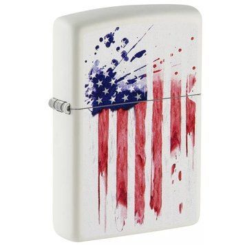 Запальничка Zippo US Flag Design Біла 49783 V77550568 фото