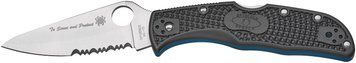 Нож Spyderco Endela Thin Blue Line Полусеррейтор C243FPSBKBL 871489 фото