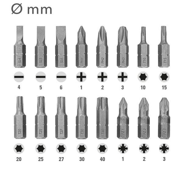 Набор бит и сверл Trotec 49 pieces Hexagon Shank Drill and Bit Set (6200001160) DAS302819 фото
