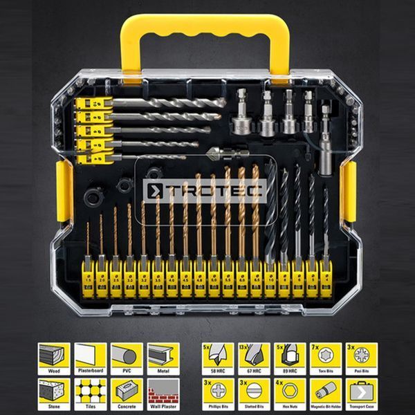 Набор бит и сверл Trotec 49 pieces Hexagon Shank Drill and Bit Set (6200001160) DAS302819 фото