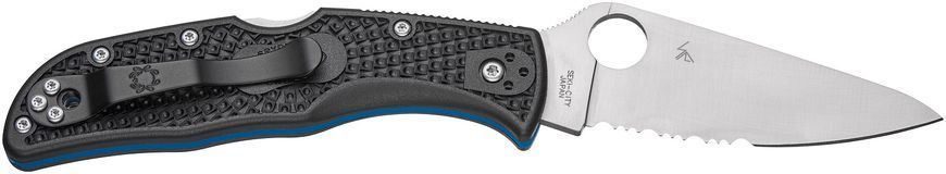 Нож Spyderco Endela Thin Blue Line Полусеррейтор C243FPSBKBL 871489 фото