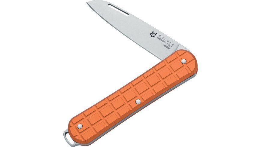 Ніж Fox Vulpis Granade Pattern Aluminium Orange N690Co FX-VPGP130 OR 17530696 фото