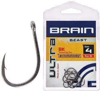 Крючок Brain Ultra Beast #4 (10шт/уп) 18585251 фото