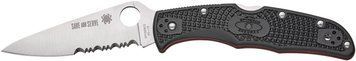 Ніж Spyderco Endura 4 Thin Red Line FRN VG-10 Limited Edition Напівсеррейтор C10FPSBKRD 871488 фото