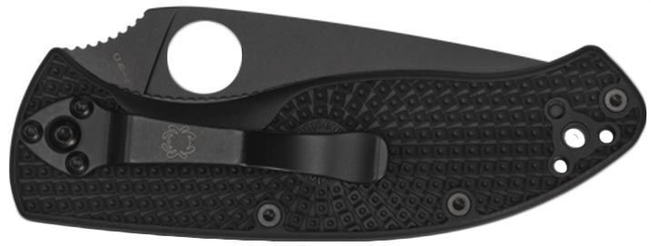 Нож Spyderco Tenacious Black Blade Lightweight Полусеррейтор C122PSBBK 871393 фото
