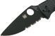 Нож Spyderco Tenacious Black Blade Lightweight Полусеррейтор C122PSBBK 871393 фото 4