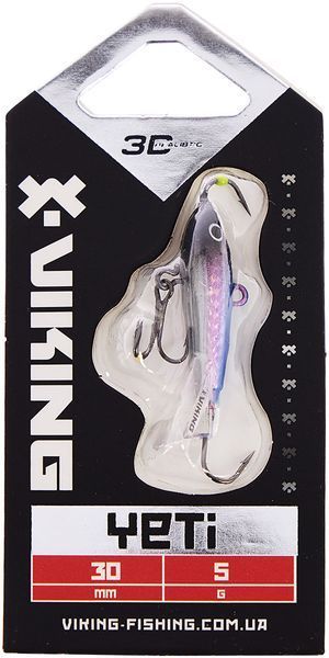 Балансир Viking Fishing Yeti Ice Jig 30 мм 5,0 г #1 Blue Glam 19190175 фото