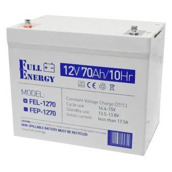 Full Energy FEL-1270 12V 70 Ah Акумулятор гелевий 99-00012365 фото