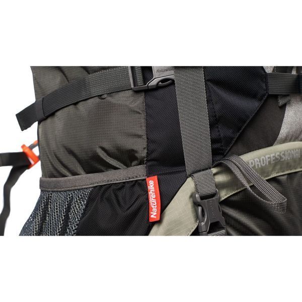 Рюкзак туристичний Naturehike NH70B070-B, 70 л + 5 л, чорно-сірий 62908 фото