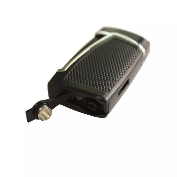 Газова запальничка подвійне турбо Silver Match Bowroad DBL Blueflame Lighter Чорна з сріблястим (40674273BLSL) V77550577 фото