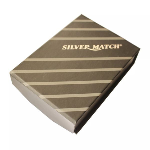 Газова запальничка подвійне турбо Silver Match Bowroad DBL Blueflame Lighter Чорна з сріблястим (40674273BLSL) V77550577 фото