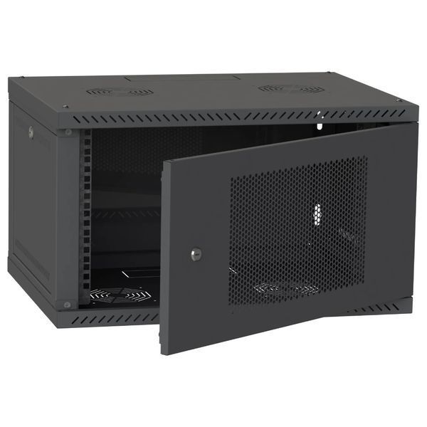 IPCOM CH-6U 600x600 перфорація RAL9005 Шафа серверна 99-00024626 фото