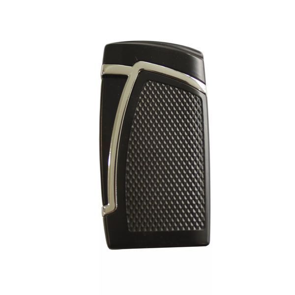 Газова запальничка подвійне турбо Silver Match Bowroad DBL Blueflame Lighter Чорна з сріблястим (40674273BLSL) V77550577 фото