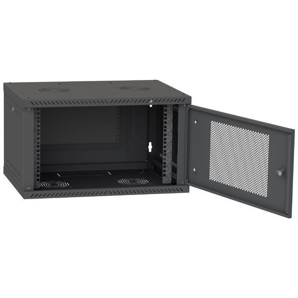 IPCOM CH-6U 600x600 перфорація RAL9005 Шафа серверна 99-00024626 фото