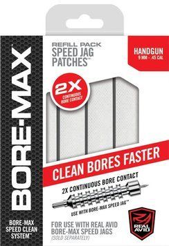 Патчі для чищення Real Avid Bore-Max 4" L Прямокутні 250 шт/уп 8,6 мм (.338); .38 (9 мм); .430 (10,9 мм) 17590177 фото