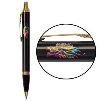 Ручка шариковая Parker IM 17 ZODIAC Black GT BP Яскравий Дракон 1931666 99957 фото