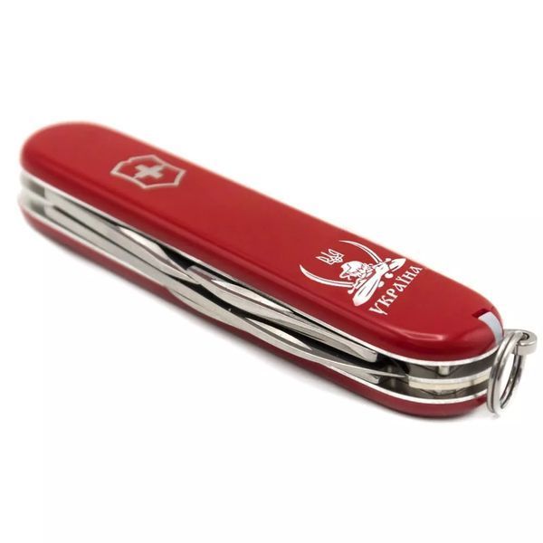 Швейцарський ніж Victorinox Spartan Ukraine 91 мм 12 функцій Козак із шаблями (1.3603_T1110u) V77553013 фото