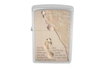 Запальничка Zippo 28180 Footprint in Sand Brushed Chrome V77550684 фото