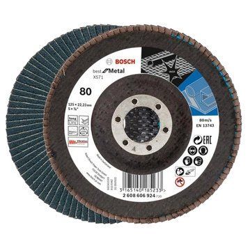 Bosch X571 125 мм K80 (2608606924) Пелюстковий шліфкруг 99-00014213 фото