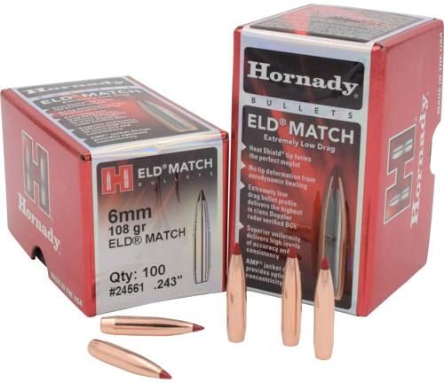 Пуля Hornady ELD Match кал. 6 мм (.243) масса 108 гр (7 г) 100 шт 23702809 фото