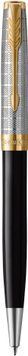 Ручка кулькова Parker SONNET 17 Metal & Black Lacquer GT BP 2119787 93916 фото