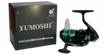 Катушка Gladiator YUMOSHI MK3000 13 подшипников GREEN пласт шпуля 5.5:1 з жилкою (YUM-MK3000) Y33441074 фото