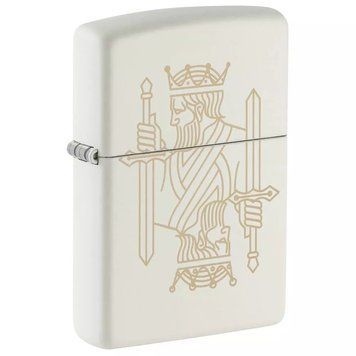 Запальничка Zippo 214 King Queen Design Біла 49847 V77550477 фото