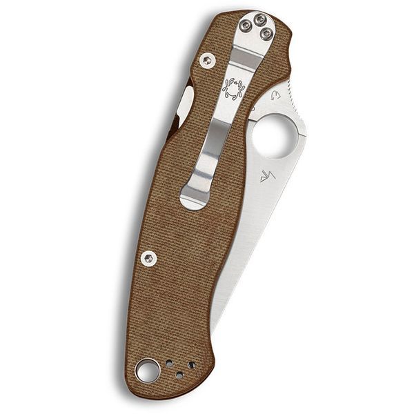 Ніж Spyderco ParaMilitary 2 Brown Micarta CPM Cru-Wear C81MPCW2 871501 фото