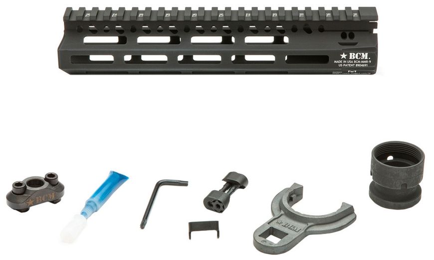 Цевье BCM MCMR-9 (M-LOK Compatible Modular Rail) Black + Крепление под QD антабку BCM-MCMR-9-556-BLK 15120245 фото