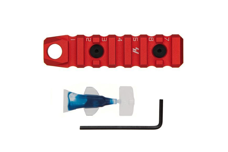 Планка Strike industries Picatinny 7 слотів KeyMod & M-Lok червона SI-Link-RS-7-QD-RED 7001903 фото