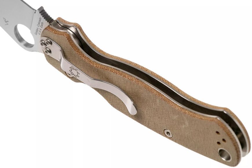 Ніж Spyderco ParaMilitary 2 Brown Micarta CPM Cru-Wear C81MPCW2 871501 фото
