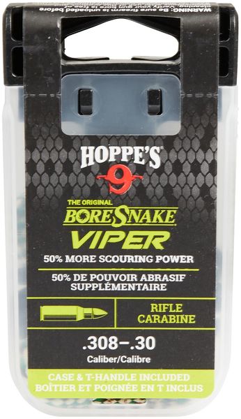 Протяжка Hoppe`s Bore Snake Viper для калибр .30 - (7,62 мм); 308 Win; .30-06 c бронзовыми ершами 23703741 фото