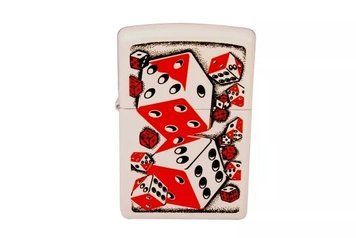 Запальничка Zippo BS Dicey White Matte 28031 V77550717 фото