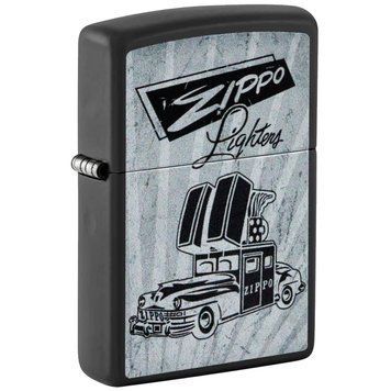 Запальничка Zippo 218 Car Ad Design Чорно-сіра 48572 V77550479 фото