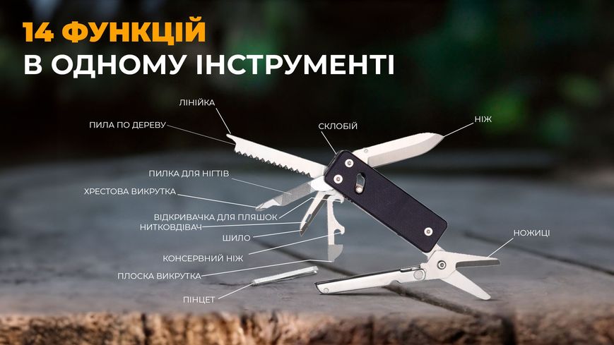 Мини мультитул Roxon KS2, черный 93828 фото