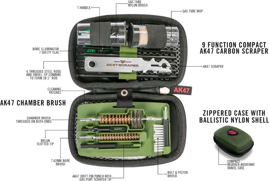 Набір для чищення Real Avid AK47 Gun Cleaning Kit .30; 308 Win; 30-06 (7,62 мм) 17590046 фото