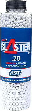 Страйкбольные шарики ASG Alpha Blaster 6 мм 0,2 г 3300 шт 20173 19560011 фото