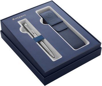 Ручка шариковая Waterman HEMISPHERE S/S CT BP + чохол + подар.упаковка GIFT20 2122196 94966 фото