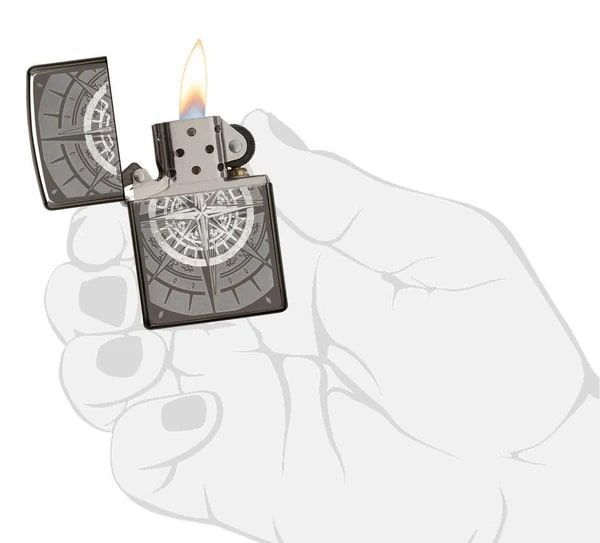 Запальничка Zippo 150n Compass 29232 Black Ice 77893876 фото