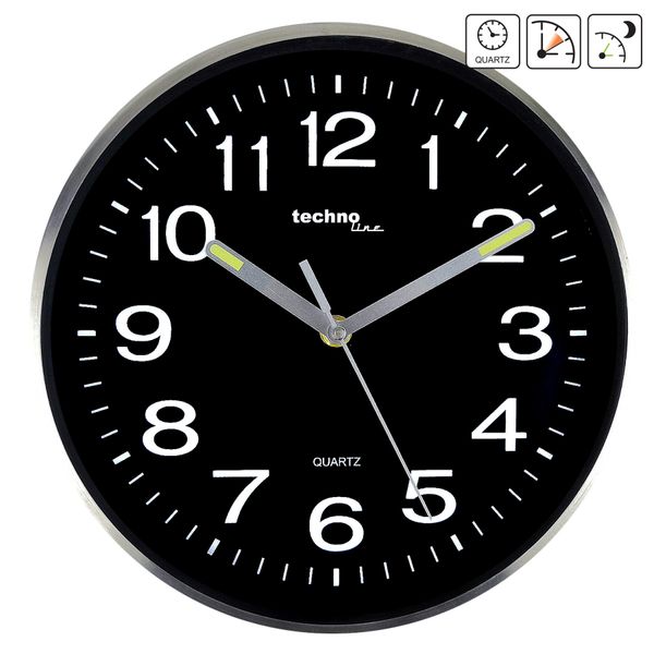 Годинник настінний Technoline WT7620 Black/Silver (WT7620) DAS301804 фото