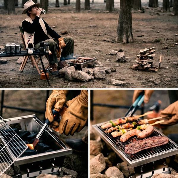 Гриль портативний Naturehike Picnic BBQ Grill NH20CJ006, р-р L, сталь 86169 фото